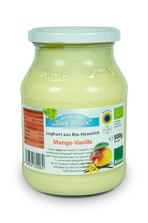 Bio-Joghurt aus Heumilch Mangojoghurt