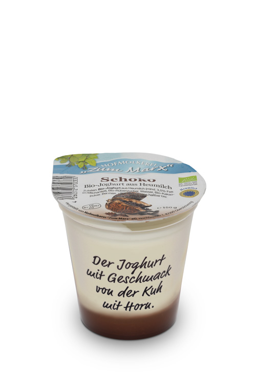 Bio-Schoko-Joghurt aus Heumilch